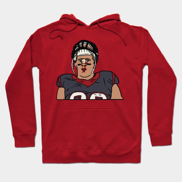 JJ Watt Bloody Nose Hoodie by rattraptees